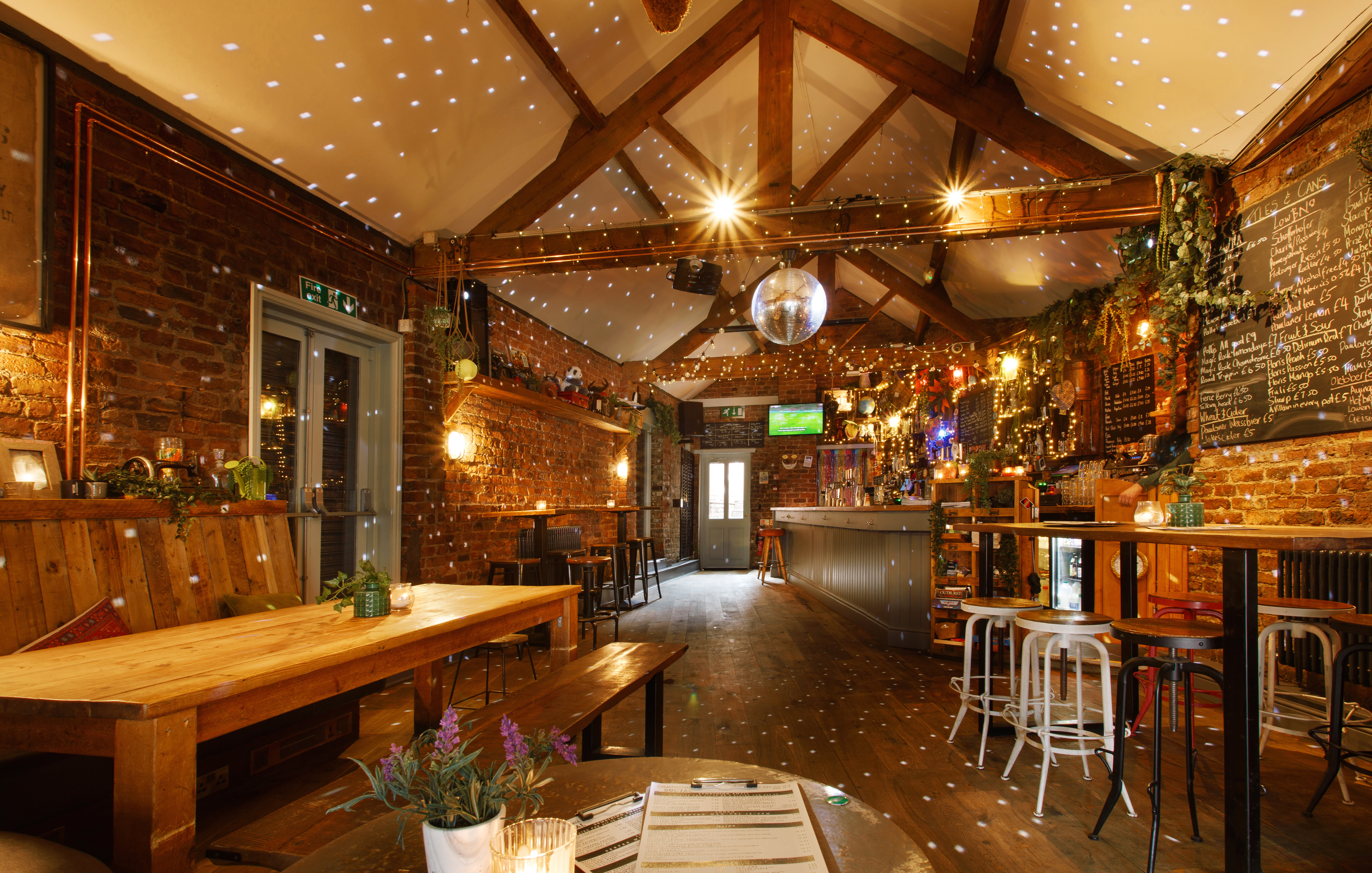 Bar with disco ball Commonhall St Social in Chester 